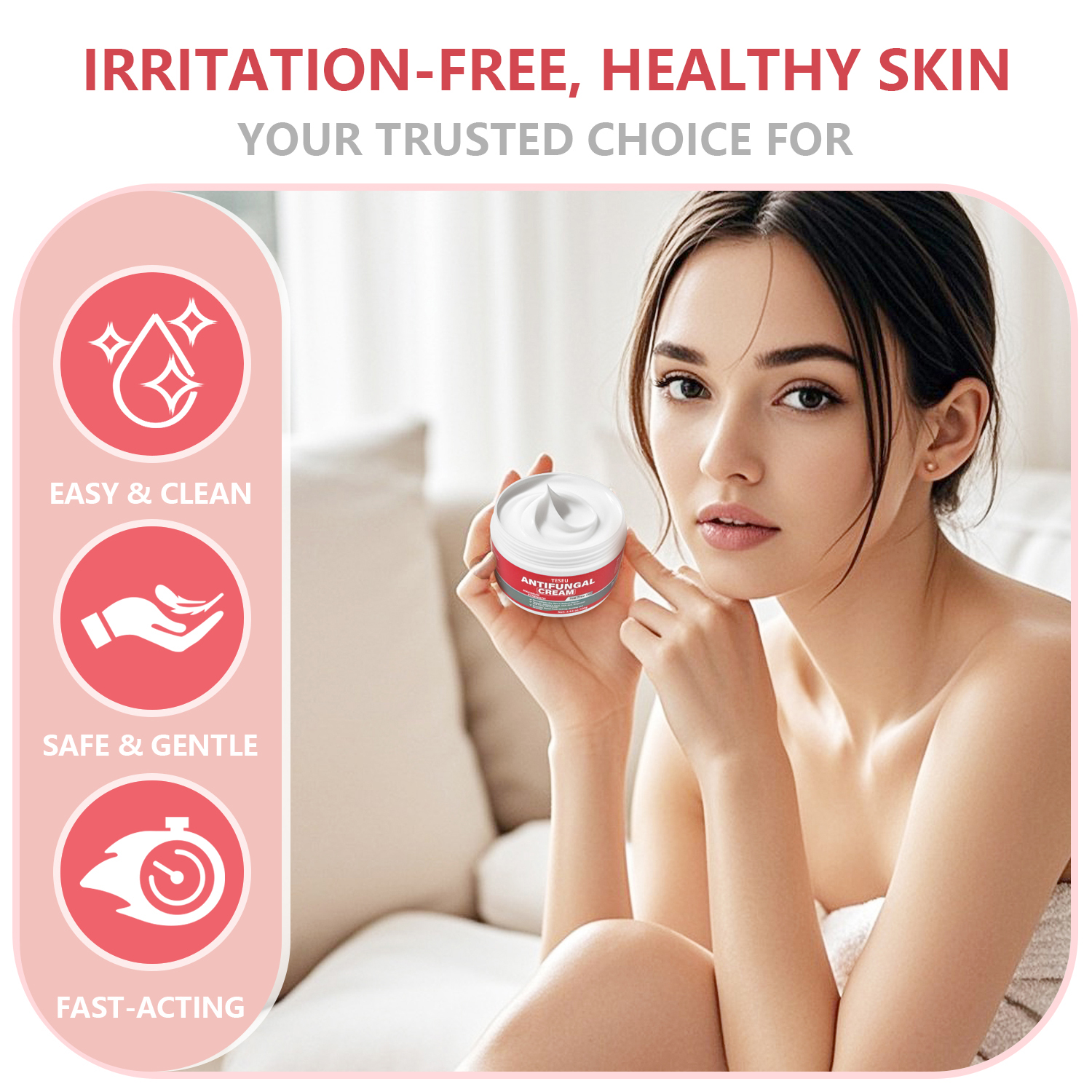 TESEU Antifungal Cream Strengthens Skin Natural Barrier, 3.53oz - Image 5