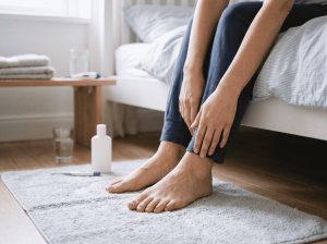 Where do people most commonly catch severe toenail fungus infections?