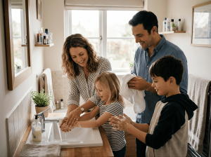 Which hygiene practices stop the spread of warts to your family members?