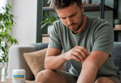 Why does scratching a fungal infection make the skin condition significantly worse?