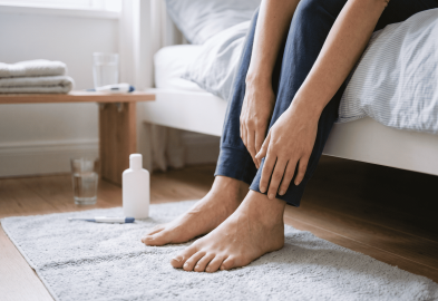 Where do people most commonly catch severe toenail fungus infections?