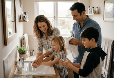 Which hygiene practices stop the spread of warts to your family members?
